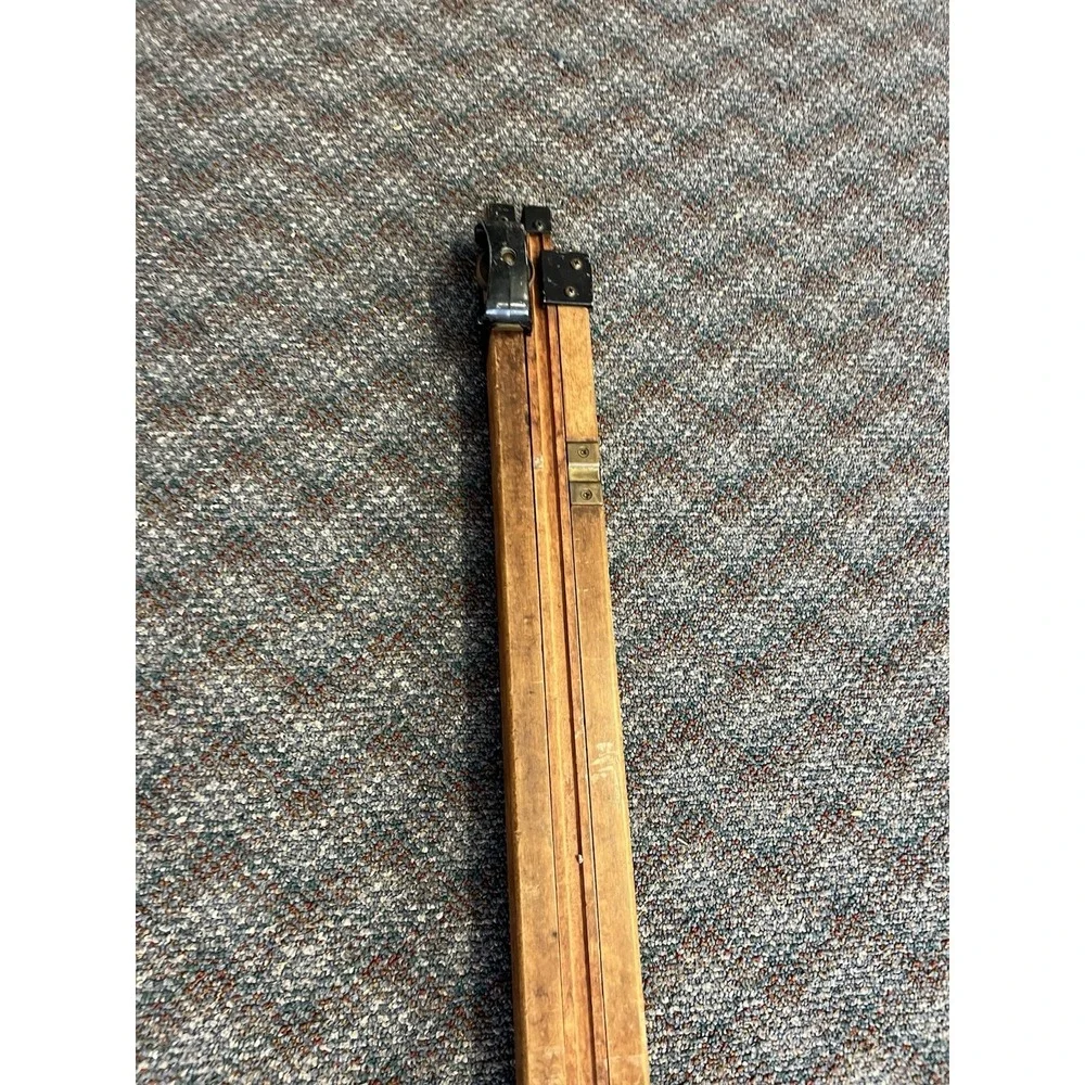 Vintage 11' WOOD MEASURING STICK grade rod rule surveying leveling story pole